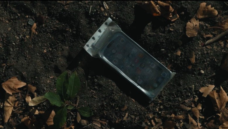 WynnShield™-wrapped phone on a jobsite